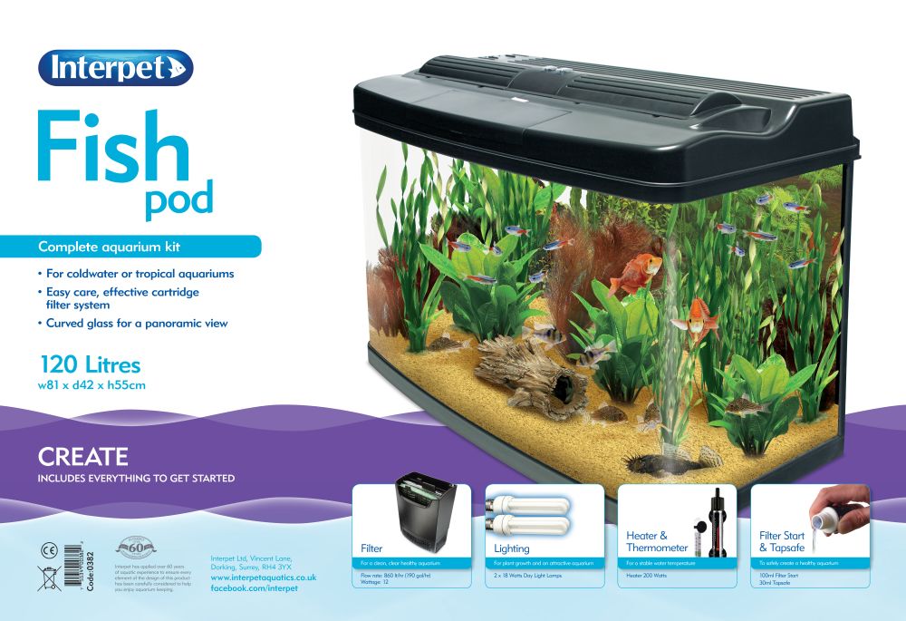 Interpet - Fish Pod 120L Aquarium - CF3